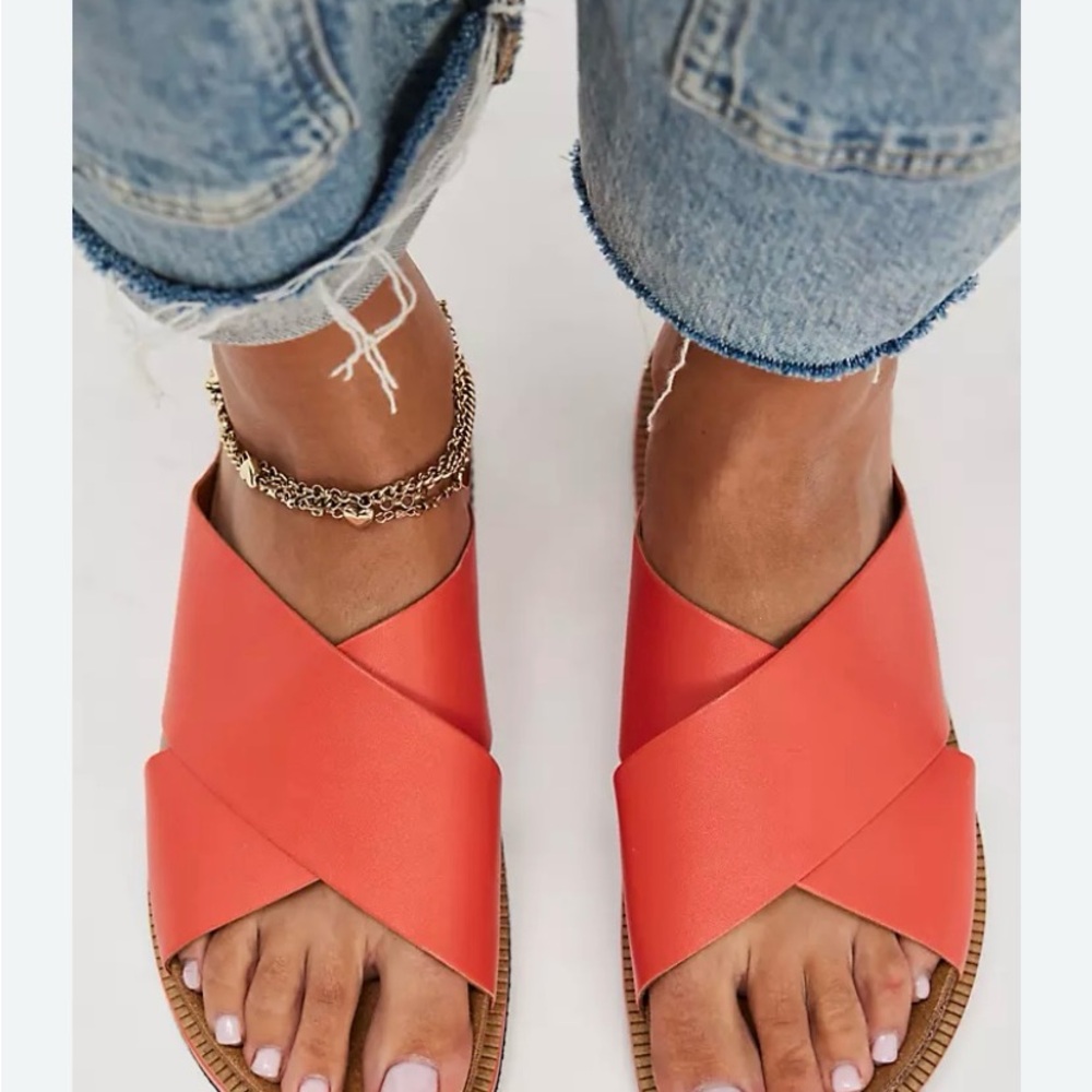 Women’s Loscabos Coral Cross-Band Abby Slide Sandals size 7